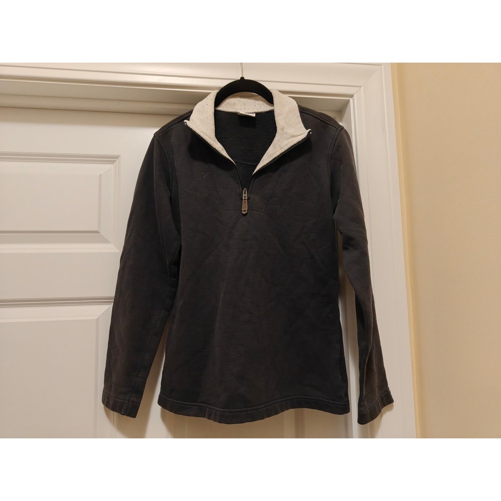 Columbia Womens Black Quarter Zip Sherpa Collar Fleece Pullover Small 0208